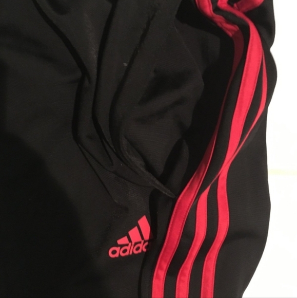 Adidas MensBlack Joggers with Red Stripes NWOT - Picture 2 of 3